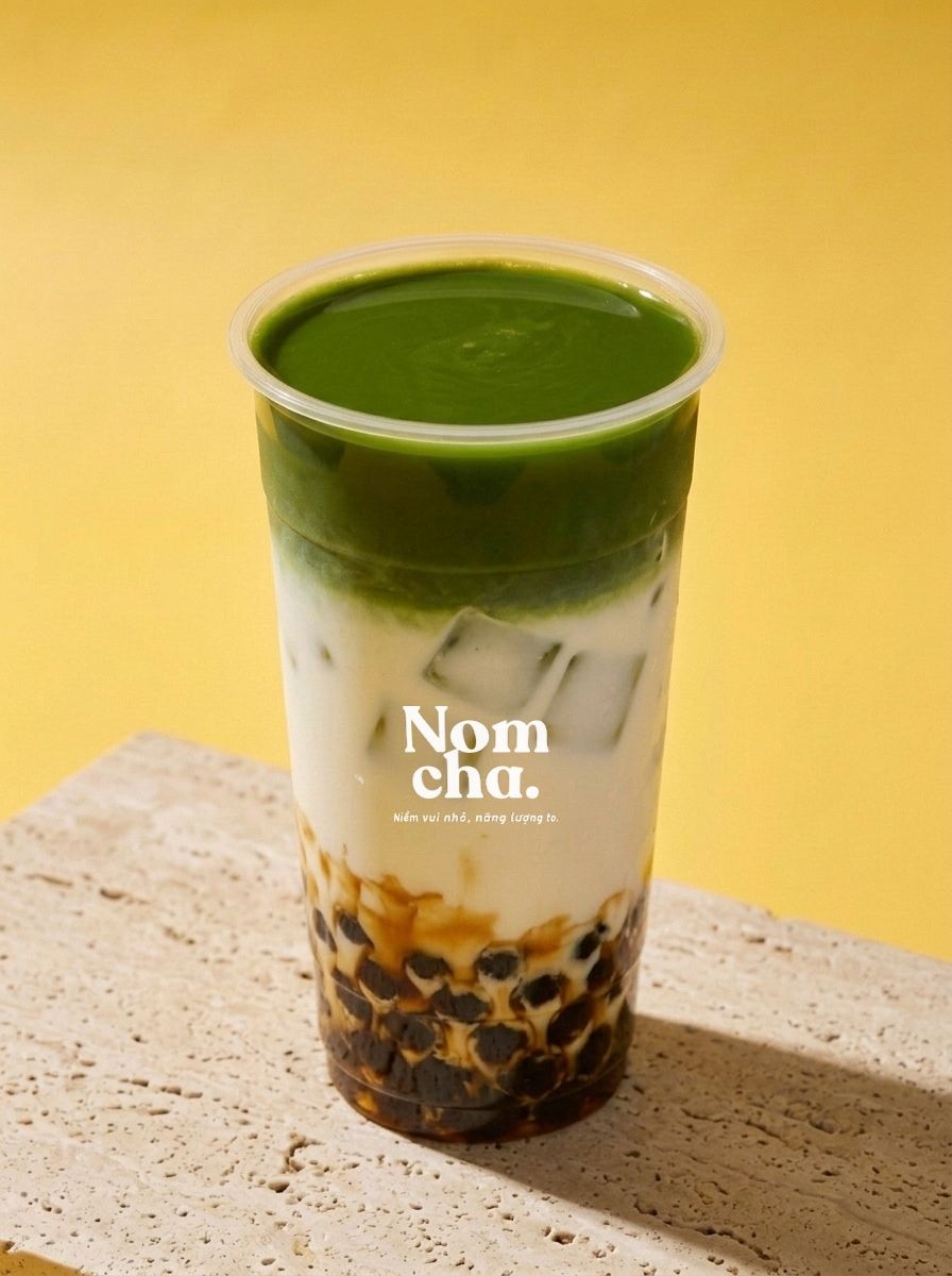 Ly Matcha Latte Trân Châu Đường Đen (ảnh minh họa)